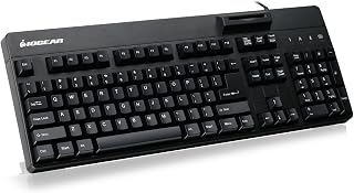 104-Key Keyboard w/ Built-in Common Access Card Reader -TAA Compliant - Government Healthcare Banking Entertainment Secure Network Login -CAC/Smart Card Reader - GKBSR202TAA