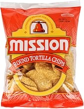 Mission Foods White Round Tortilla Chips, 3 Ounce (Pack of 48)