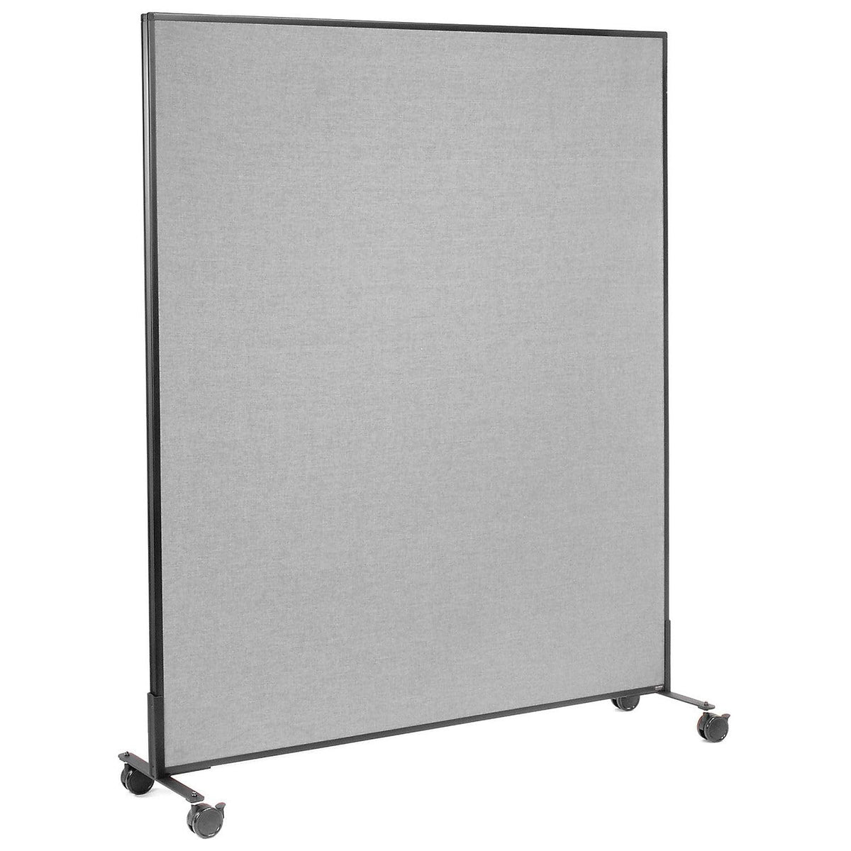 60-1/4"W x 75" H Mobile Office Partition Panel by Global Industrial – Alloy Steel, Grey, Model 694963MGY