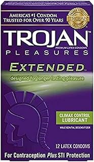 TROJAN Pleasures Extended - Extend Your Pleasure With Just A Hint Of Numbing Agent 12pk