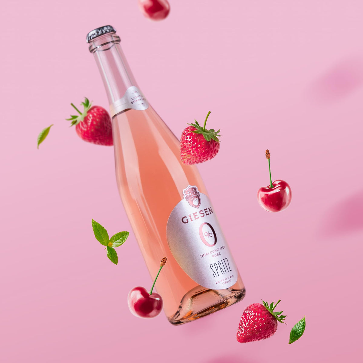 0% Dealcoholized Rose Spritz 750ml (Case by Giesen – 25.4 Fl Oz (Pack of 12), Pack of 12