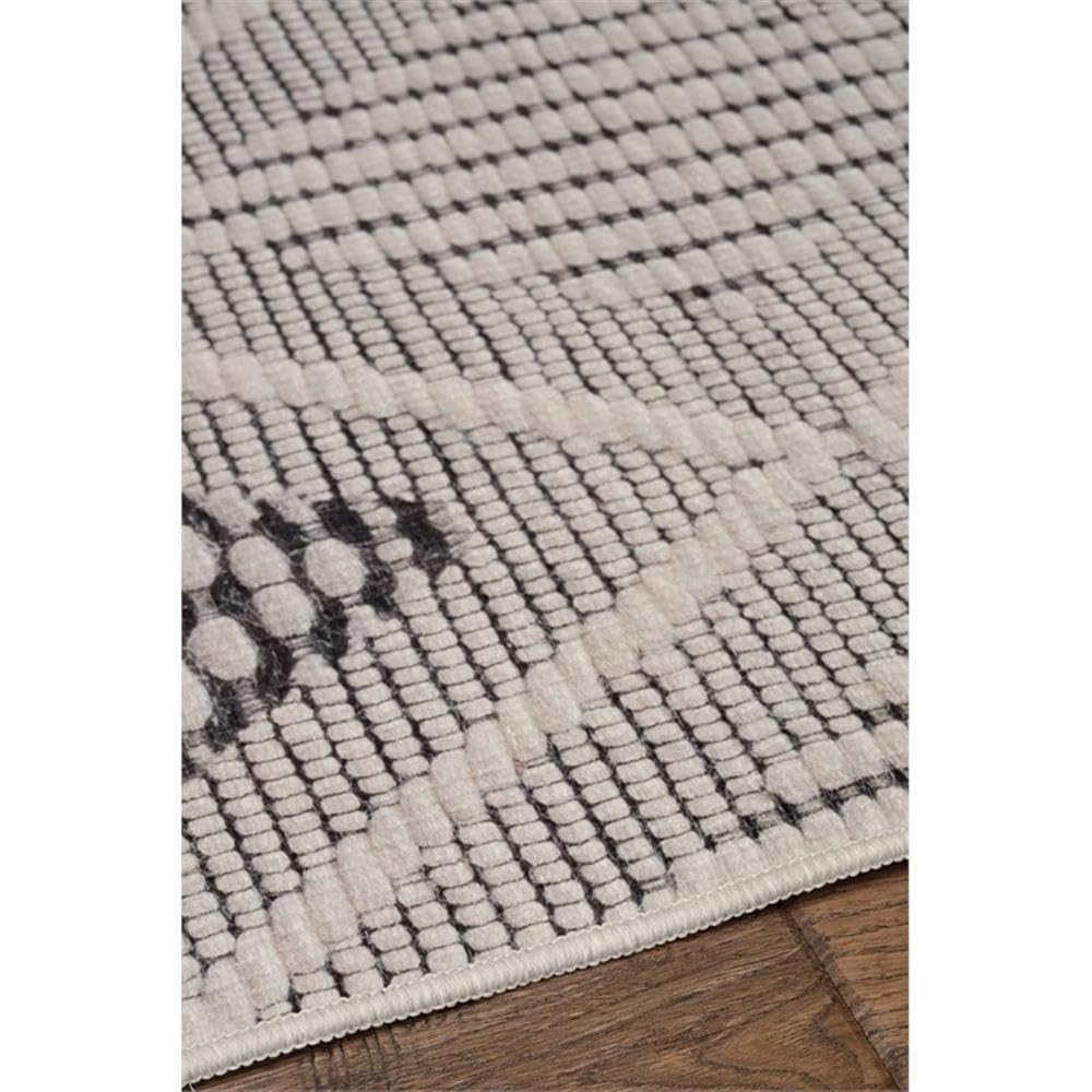 Marion Marko Polyester 8' x 10' Area Rug in Cream by Linon – 0" x 120" (Rectangular), Fabric, Cream, Model CYMX3553