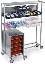 2610 Mobile Tray Starter Station, Solid Top Shelf, 23-3/4"W x 52"D x 63"H