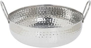 Serving Bowl Stainless Steel with Handles and Hammered Finish - 9"Dia x 3 2/5"H