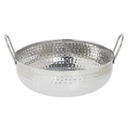 Serving Bowl Stainless Steel with Handles and Hammered Finish - 9"Dia x 3 2/5"H by HUBERT – Stainless Steel, Silver, Model DS-35411A