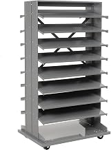 Global Industrial Mobile Double Sided Bin Rack Without Bins, 36x26x65