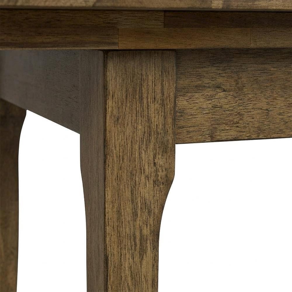 Toasted Java 3-Leaf Extension Dining Table by Starlight Canyon Home – Solid Asian Hardwood, Brown