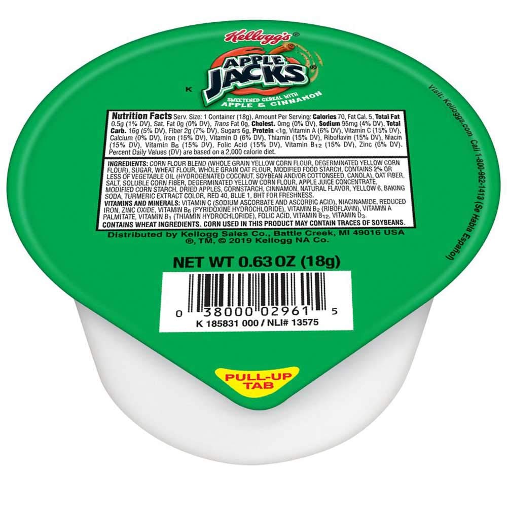 Cereal Apple Jacks Simple Serve 96 Case 0.625 Ounce by Kellogg's – Commercial Grade