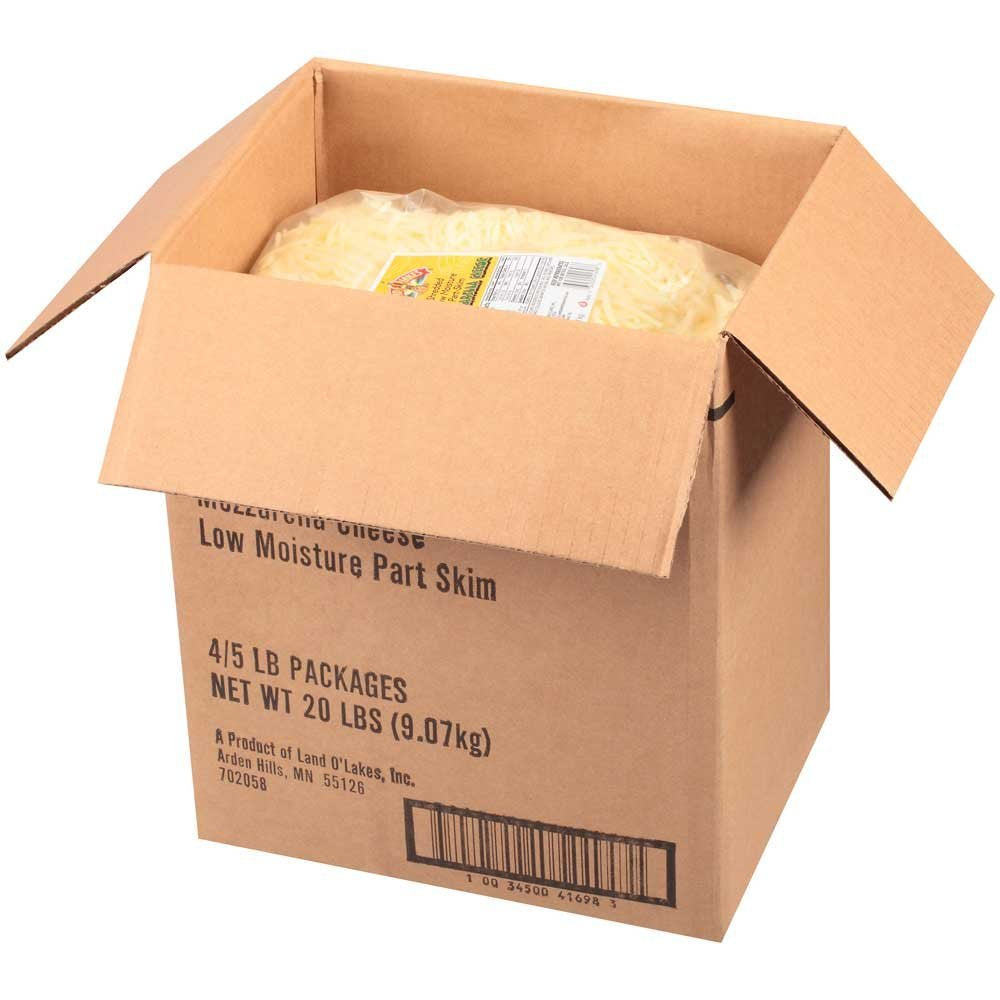 Shredded Low Moisture Part Skim Mozzarella Cheese by Land O Lakes – 80 Ounce (Pack of 4), Pack of 4