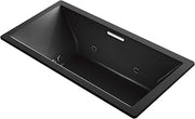 Kohler K-1835-XHGH-7 Underscore Rectangle Bathtub, Black Black