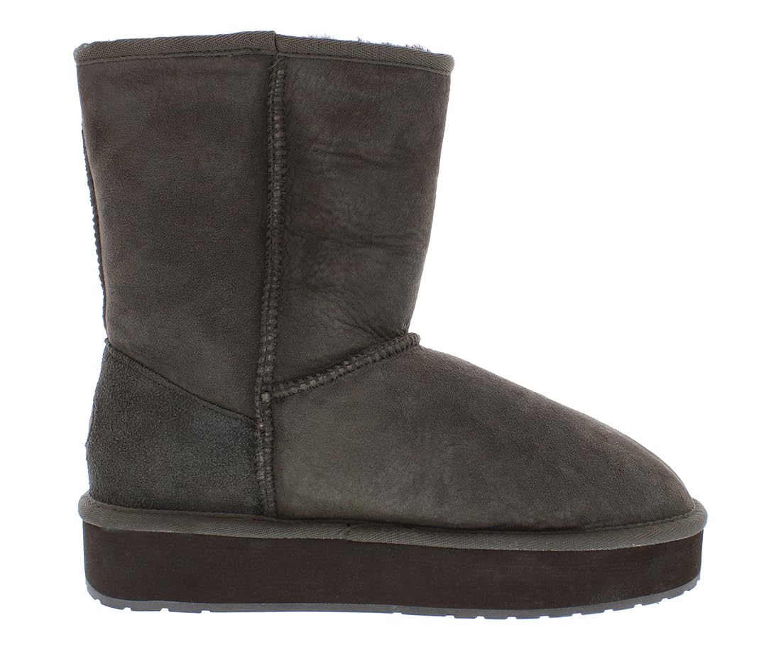 Stinger Lo Flatform W11162-CHOC (9 B(M) US Women) by EMU – 9, synthetic, Brown, Model W11162CHOC