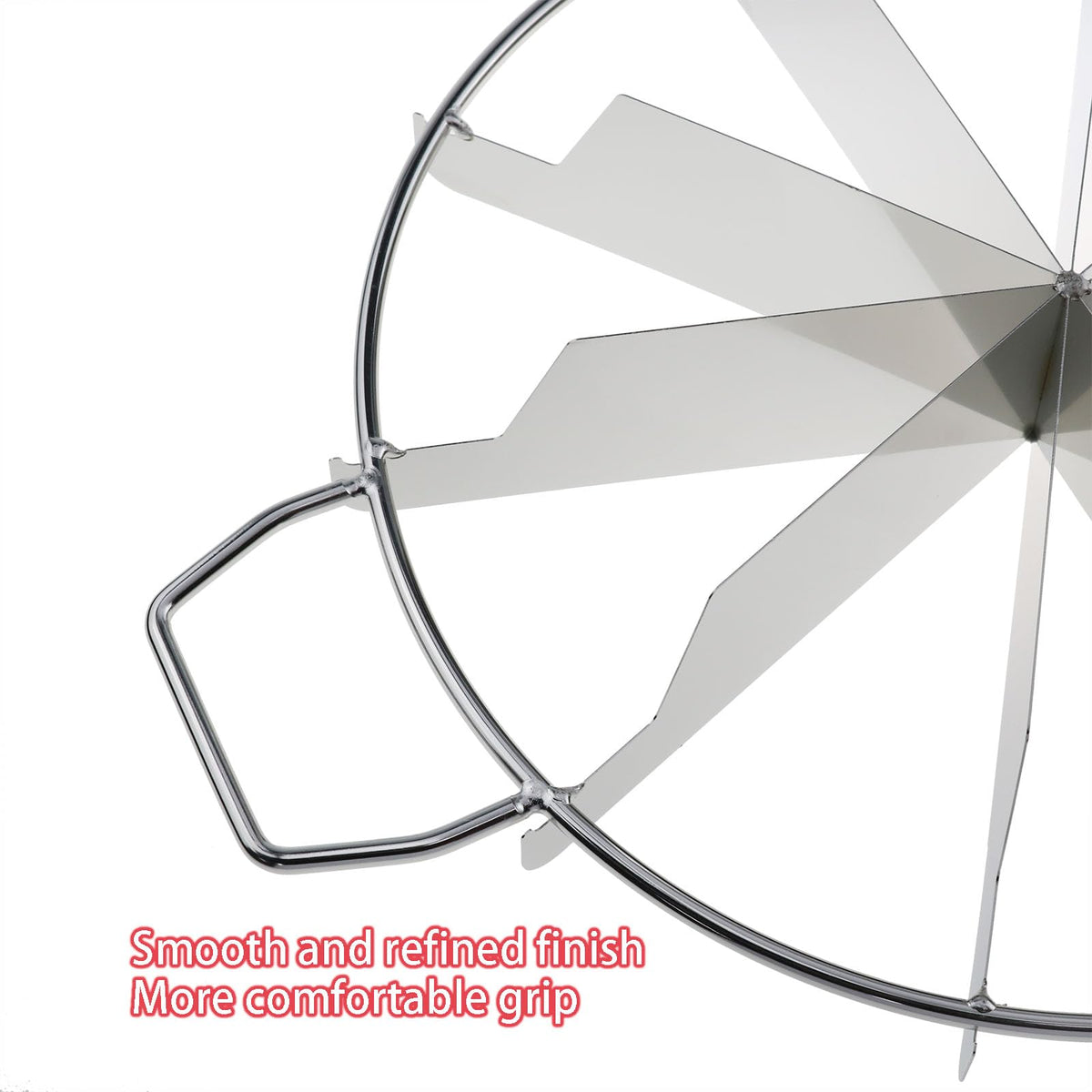 Safycaby Stainless Steel Pie Cutter Press, 10 Slices, Silver