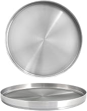 Front of the House DDP070BSS22 FOH 11" SS Canvas Plate, Diameter 11", 11" L x 11" W x 1" H, Brushed (Pack of 6)