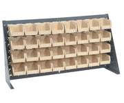QUANTUM STORAGE SYSTEMS Ivory / 19" H x 36" W x 8" D / 6" L x 5" W x 3" H 32 Ultra Ivory Bins Open Storage Bins