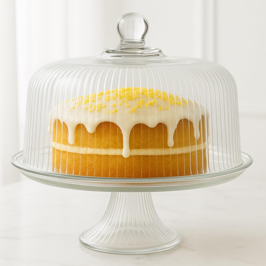 Monaco Cake Set by Anchor Hocking – Standard, 1.9 liters, Glass, Clear, Model 86031L13