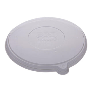 Eco-Products Recycled Flat Bowl Lids by ECO PRODUCTS – 100% Recycled Lid for All coupe and Noodle bowls, 710.0 milliliters, Recycled Plastic, Clear, Pack of 400