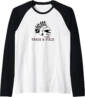 Curtis High School Warriors Track & Field Raglan Baseball Tee