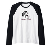 Curtis High School Warriors Track & Field Raglan Baseball Tee by Curtis High School, Staten Island, NY 10301 – Black, Model Y9VTEXDH28N