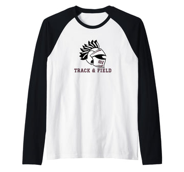 Curtis High School Warriors Track & Field Raglan Baseball Tee by Curtis High School, Staten Island, NY 10301 – Black, Model Y9VTEXDH28N