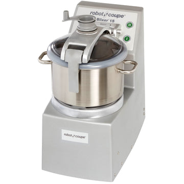 15-Liter Commercial Vertical Blender/Mixer Food Processor with Two Speeds by Robot Coupe – Stainless, Grey, Model BLIXER15