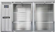 BBC59-SS-GD Two Section Glass Door Refrigerated Back Bar Cooler, 59" W x 34-3/4"H, Stainless Steel Exterior