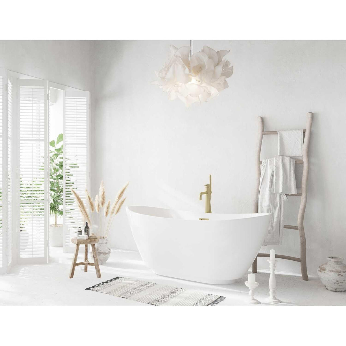 Ines Soaking Bathtub by Lighting Design – White