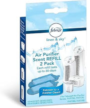 Febreze Linen & Sky Air Purifier Scent Refill Cartridge, 2-Pack, White, 2 Count