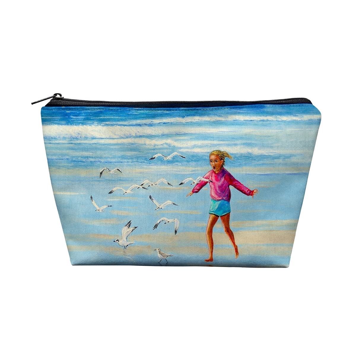 8.5 x 6 in. Chasing Gulls Pouch Multicoloured by Betsy Drake – Size 85, Fabric, Multicoloured, Model PC1135
