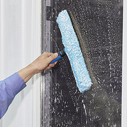 UNGER 14-inch / Blue / [14” Scrubber Replacement Sleeve, 14” 2-in-1 Window Cleaner Replacement Sleeve] Squeegees