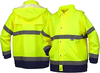 Pyramex RRWJ3110X4 PU/Poly hi vis jacket - size 4X large