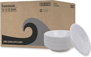 Boardwalk Hi-Impact Plastic Dinnerware, Bowl, 10 to 12 oz, White, 1,000/Carton