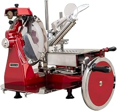 Omcan TRENTO MEAT SLICER MANUAL VOLANO 370 RED 15 INCH/370MM BLADE WITH STANDARD FLYWHEEL