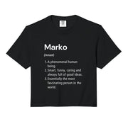 Marko Name Definition Dictionary Comfort Colors Crop Top by Marko Birthday Name Definition Funny – Cotton, Beige