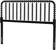 Baxton Studio Finley Turned Bobbin Headboard Crafted Wood Panel Full Black