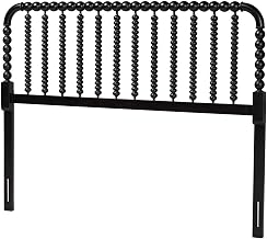 Baxton Studio Finley Turned Bobbin Headboard Crafted Wood Panel Full Black