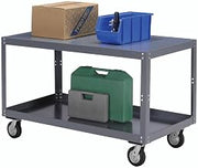 Global Industrial Portable Steel Table, 2 Shelves, 1200 Lb. Capacity, Unassembled, 36"L x 24"W x 30"H