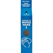 Floor Standing Sanitizing Wipe Station by Global Industrial – Cardboard, Blue, Model TWDPB-4511