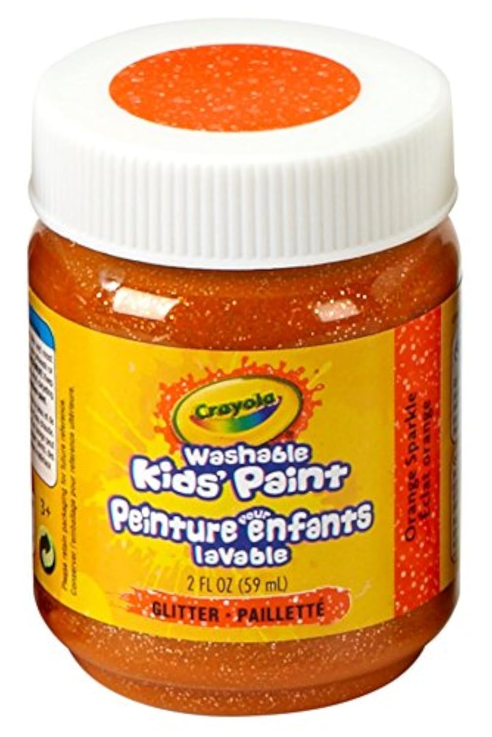 Washable Kids Paint by Crayola – 1 Count (Pack of 1), CRAYONS, Orange Glitter, Model 54-2271