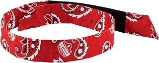 Ergodyne Chill Its 6705 Cooling Bandana, Evaporative Polymer Crystals for Cooling Relief, Quick and Secure Fit