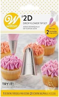Wilton Decorating Tip Set Icing Nozzles, #2D Drop Flower