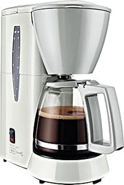 Melitta Single 5 M 720-1 Coffee Filter Machine, Glass Pot, Drip-Stopper, Turns Off Automatically weiß/grau