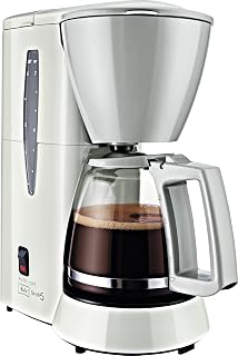 Melitta Single 5 M 720-1 Coffee Filter Machine, Glass Pot, Drip-Stopper, Turns Off Automatically weiß/grau