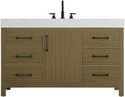 Elegant Kitchen and Bath 54" Single Bathroom Vanity in Chestnut Brown