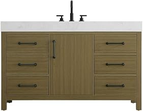 Elegant Kitchen and Bath 54" Single Bathroom Vanity in Chestnut Brown