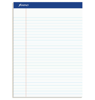 Notepad 20320-1 Each by Ampad – 8-1/2 x 11-3/4, Paper, White, Pack of 12, Model 20-320