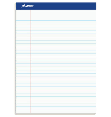 Notepad 20320-1 Each by Ampad – 8-1/2 x 11-3/4, Paper, White, Pack of 12, Model 20-320
