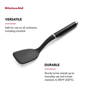 Classic Solid Turner by KitchenAid – One Size, Plastic, Black, Model KE001OHOBA