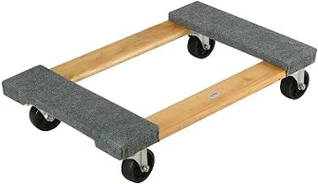 Global Industrial Hardwood Dolly - Carpeted Deck Ends, 30 x 18, 1000 Lb. Capacity