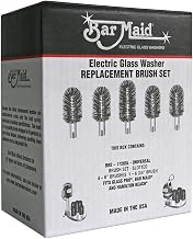 Bar Maid 5-Piece Universal Slotted Brush Set for All Glass Washers