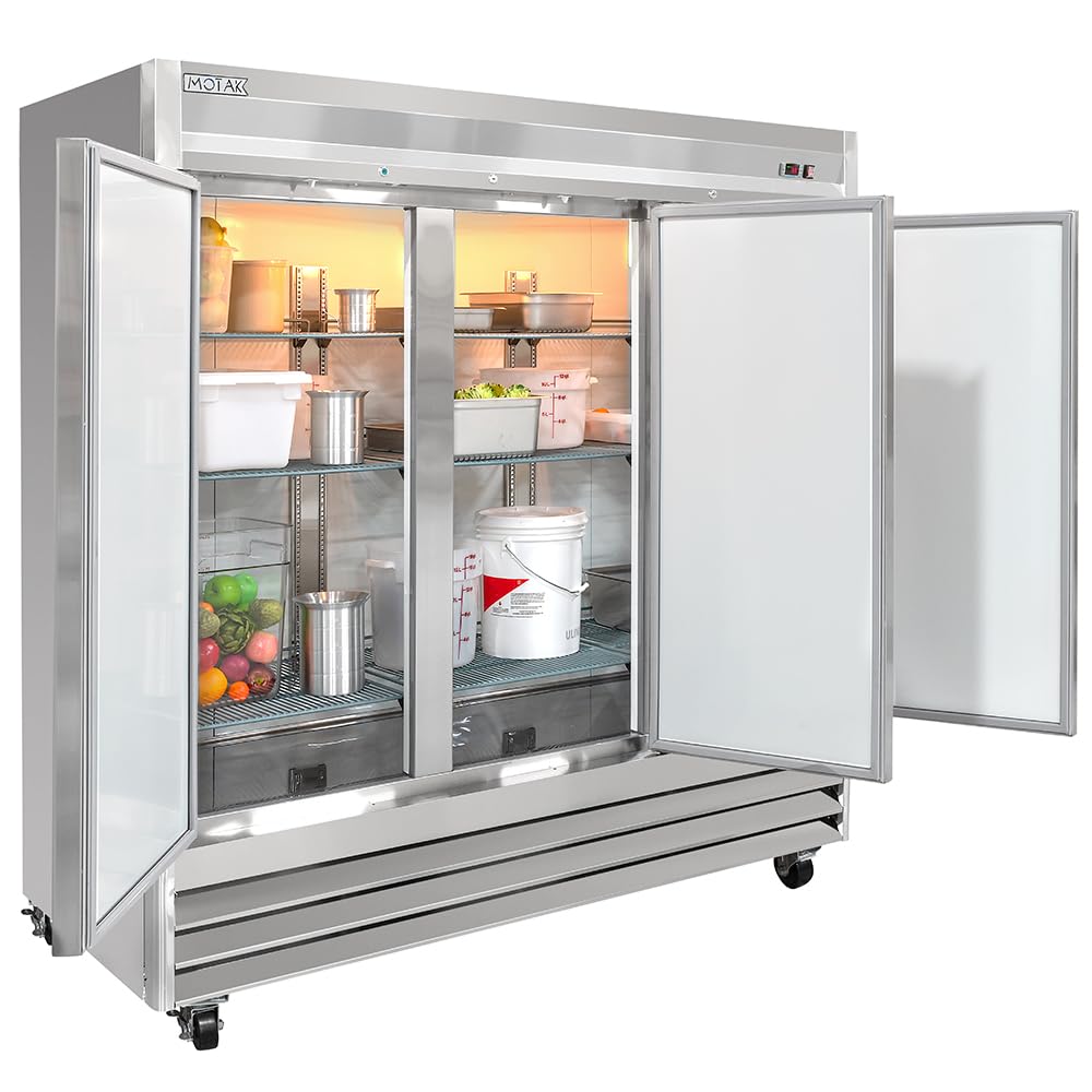 80 4/5" Three Section Reach In Refrigerator by MOTAK – 83.46x35.04x83.46, In Description, Check Images, Model MSD-3DR-BAL-X